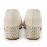 Pantof Damă Din Piele Naturală Bej Cu Fundă 940