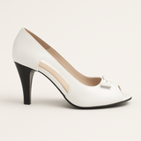 Pantofi Dama Din Piele Naturala Alb 739