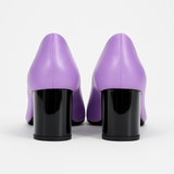 Pantofi Dama Din Piele Naturala Lila 558