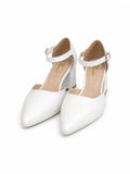 Pantofi Damă Din Piele Naturală Alb 1192