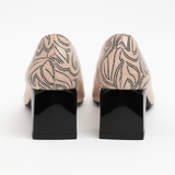 Pantofi Dama Din Piele Naturala Nude Cu Flori 750