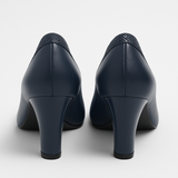 Pantofi Dama Din Piele Naturala Bleumarin Cu Velur 849