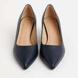 Pantofi Dama Din Piele Naturala Bleumarin 558