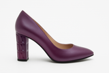 Pantofi Dama Din Piele Naturala Mov Sidefat 871