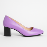 Pantofi Dama Din Piele Naturala Lila 558