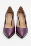 Pantofi Dama Din Piele Naturala Mov Sidefat 871