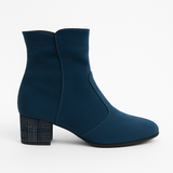 Gheata Dama Din Piele Naturala Turcoaz Velur Cu Tocul Îmbrăcat 701