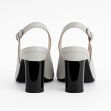 Pantofi Dama Din Piele Naturala Alb 842