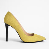 Pantofi Dama Din Piele Naturala Galben 707