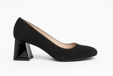 Pantofi Dama Din Piele Naturala Negru Velur 933