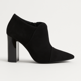 Botine Dama Din Piele Naturala Negru Velur 927