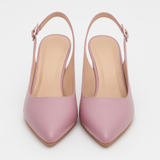 Pantofi Dama Din Piele Naturala Lila 702