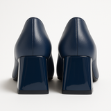 Pantofi Dama Din Piele Naturala Bleumarin 823