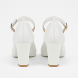 Pantofi Dama Din Piele Naturala Alb 102