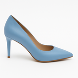 Pantofi Dama Din Piele Naturala Albastru Deschis 872