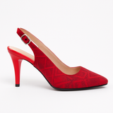 Pantofi Dama Din Piele Naturala Roșu 702