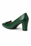 Pantofi Dama Din Piele Naturala Verde 814