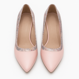 Pantofi Dama Din Piele Naturala Rose Cu Flori 819