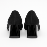 Pantofi Dama Din Piele Naturala Negru Velur Cu Accesoriu 933