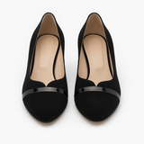 Pantofi Dama Din Piele Naturala Negru Velur 932