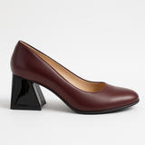 Pantofi Dama Din Piele Naturala Visiniu 933