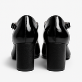 Pantofi Dama Din Piele Naturala Negru Lac 781