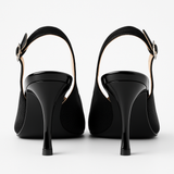 Pantofi Dama Din Piele Naturala Negru Velur 702