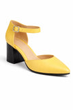 Pantofi Damă Din Piele Naturală Galben 1192