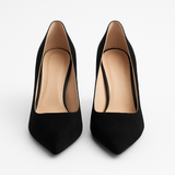 Pantofi Dama Din Piele Naturala Negru Velur 871