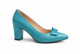 Pantofi Dama Din Piele Naturala Turcoaz 814