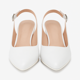 Pantofi Dama Din Piele Naturala Alb 102
