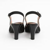 Pantofi Dama Din Piele Naturala Negru Velur 245