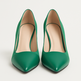 Pantofi Dama Din Piele Naturala Verde Cu Velur 880