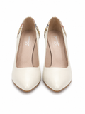 Pantofi Dama Din Piele Naturala Crem 823
