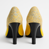 Pantofi Dama Din Piele Naturala Galben 786