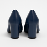 Pantofi Dama Din Piele Naturala Bleumarin 558