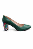 Pantofi Dama Din Piele Naturala Verde 823