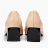 Pantofi Dama Din Piele Naturala Nude Cu Funda 558