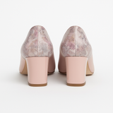 Pantofi Dama Din Piele Naturala Rose Cu Flori 819