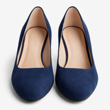 Pantofi Dama Din Piele Naturala Bleumarin Velur 823