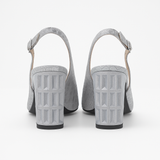 Pantofi Dama Din Piele Naturala Argintiu Velur 702