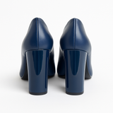 Pantofi Dama Din Piele Naturala Bleumarin 871