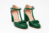 Pantofi Dama Din Piele Naturala Verde 832