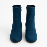 Gheata Dama Din Piele Naturala Turcoaz Velur Cu Tocul Îmbrăcat 701