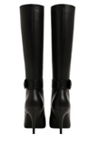 Cizme dama din piele naturala neagra 606