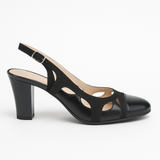 Pantofi Dama Din Piele Naturala Negru Velur 245