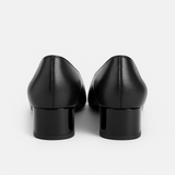 Pantofi Dama Din Piele Naturala Negru Cu Accesoriu 786