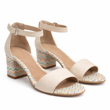 Sandale Dama Din Piele Naturala Bej 813