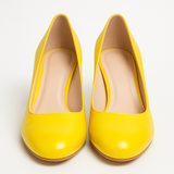 Pantofi Dama Din Piele Naturala Galben 823