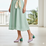 Pantofi Dama Din Piele Naturala Lila Pastel 842